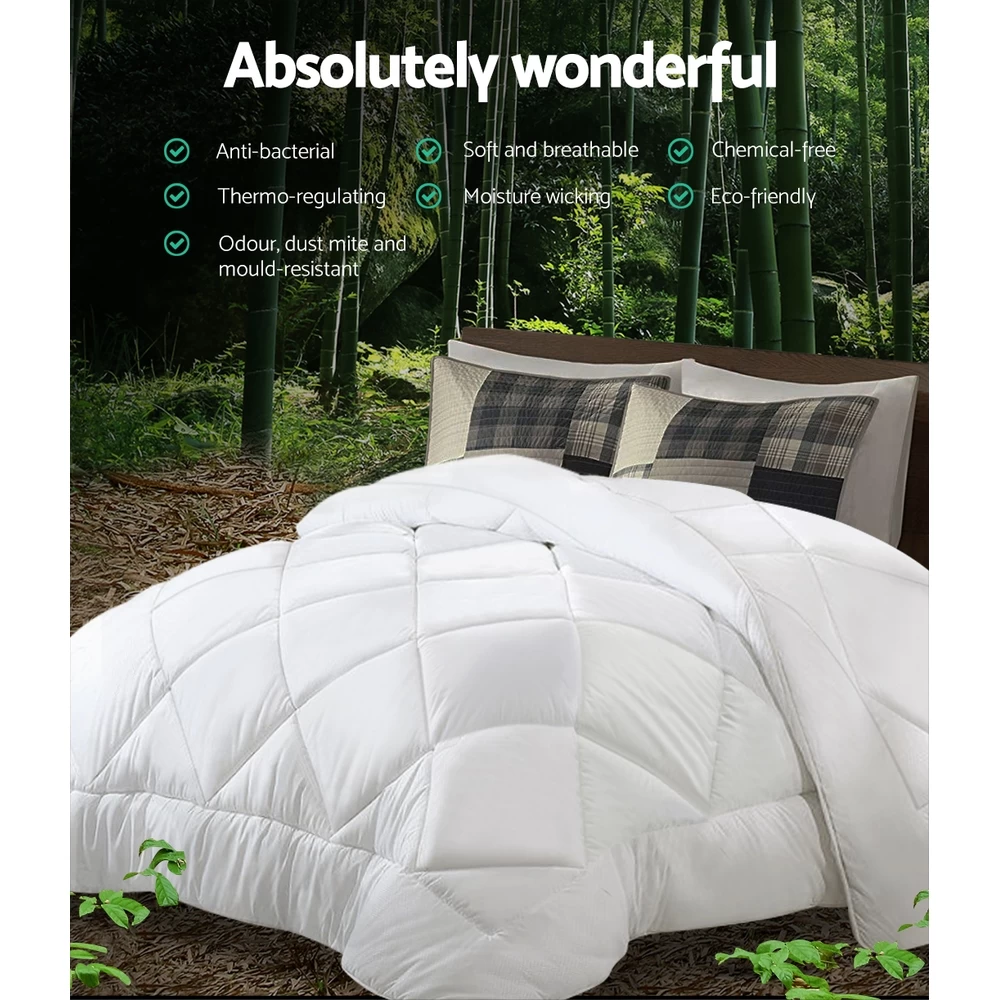 Giselle Bedding Bamboo Microfiber Microfibre Quilt Duvet Cover Doona Winter King 6 Giselle Bedding Bamboo Microfiber Microfibre Quilt Duvet Cover Doona Winter King - Image 4
