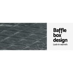 Giselle Bedding Faux Mink Quilt Comforter Fleece Throw Blanket Doona Charcoal Super King 13 Giselle Bedding Faux Mink Quilt Comforter Fleece Throw Blanket Doona Charcoal Super King -Best Bedding Store QUILT FM CHAR SK 04 1