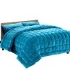 Giselle Bedding Faux Mink Quilt Comforter Fleece Throw Blanket Doona Teal Double 2 Giselle Bedding Faux Mink Quilt Comforter Fleece Throw Blanket Doona Teal Double -Best Bedding Store QUILT FM TEAL D 00 1