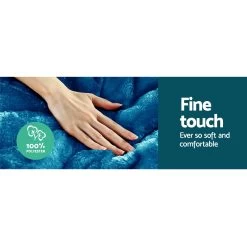 Giselle Bedding Faux Mink Quilt Comforter Winter Throw Blanket Doona Teal Single 12 Giselle Bedding Faux Mink Quilt Comforter Winter Throw Blanket Doona Teal Single -Best Bedding Store QUILT FM TEAL S 03 1