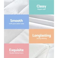 Giselle Bedding 800GSM Goose Down Feather Quilt Cover Duvet Winter Doona White Queen -Best Bedding Store QUILT GOOSE 800 Q 06