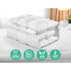 Giselle Bedding 800GSM Goose Down Feather Quilt Cover Duvet Winter Doona White Super King -Best Bedding Store QUILT GOOSE 800 SK 04