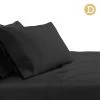 Giselle Bedding Double Size 1000TC Bedsheet Set - Black -Best Bedding Store SHEET CT SOLID D BK 00