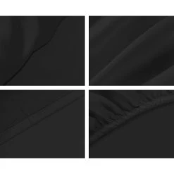 Giselle Bedding King Size 1000TC Bedsheet Set - Black 12 Giselle Bedding King Size 1000TC Bedsheet Set - Black -Best Bedding Store SHEET CT SOLID K BK 03