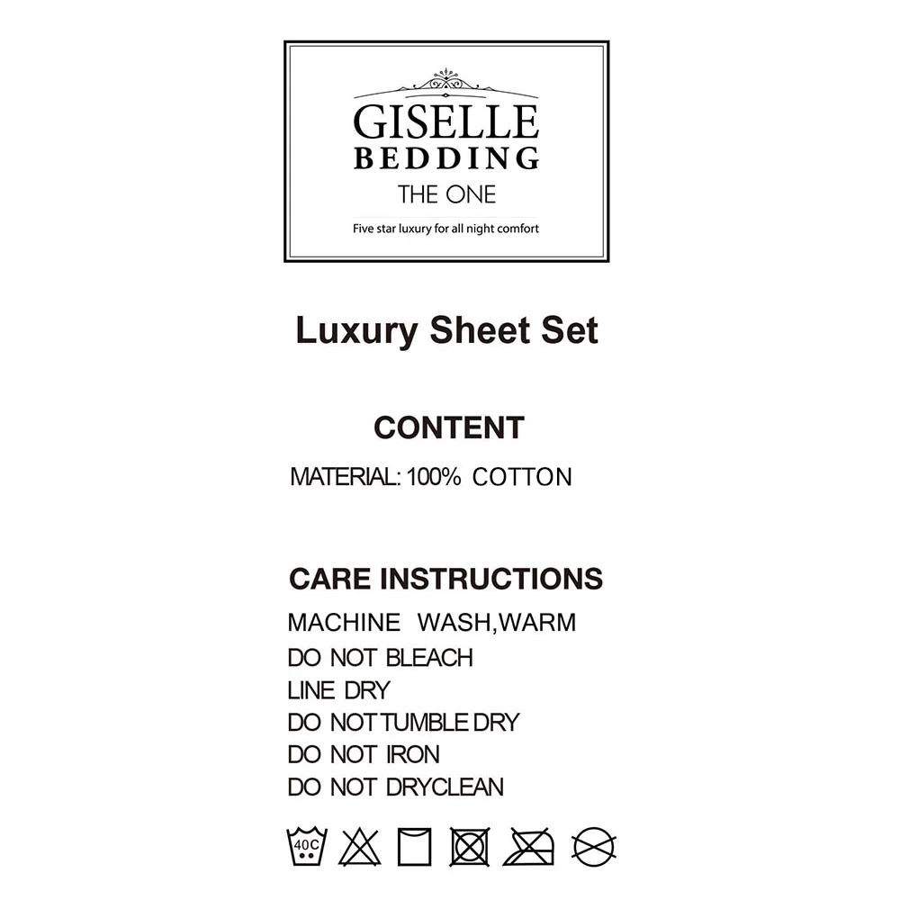 Giselle Bedding King Size 1000TC Bedsheet Set - Black 7 Giselle Bedding King Size 1000TC Bedsheet Set - Black - Image 5