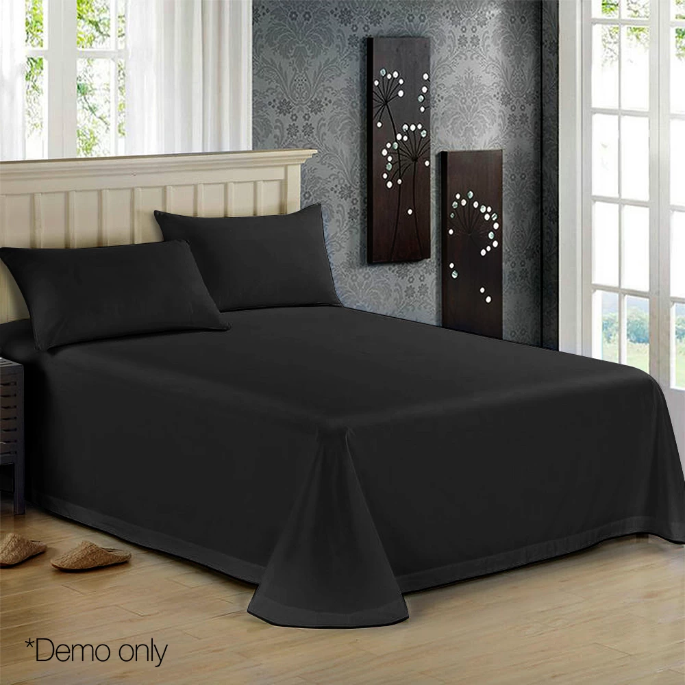 Giselle Bedding King Size 1000TC Bedsheet Set - Black 8 Giselle Bedding King Size 1000TC Bedsheet Set - Black - Image 6
