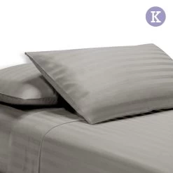 Giselle Bedding King Size 4 Piece Bedsheet Set - Grey