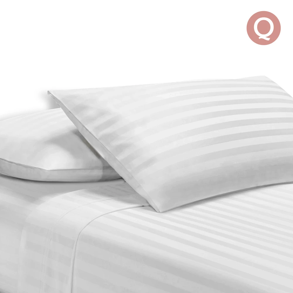 Giselle Bedding Queen Size 4 Piece Bedsheet Set - White 3 Giselle Bedding Queen Size 4 Piece Bedsheet Set - White