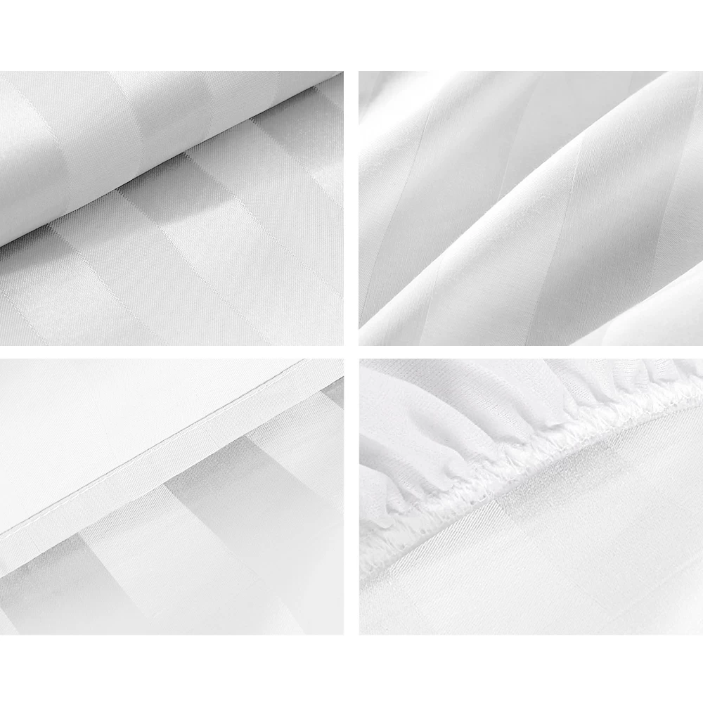 Giselle Bedding Queen Size 4 Piece Bedsheet Set - White 6 Giselle Bedding Queen Size 4 Piece Bedsheet Set - White - Image 4