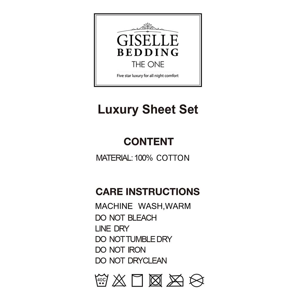 Giselle Bedding Queen Size 4 Piece Bedsheet Set - White 7 Giselle Bedding Queen Size 4 Piece Bedsheet Set - White - Image 5