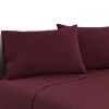 Giselle Bedding Double Burgundy 4pcs Bed Sheet Set Pillowcase Flat Sheet -Best Bedding Store SHEET MICRO BGD D 00