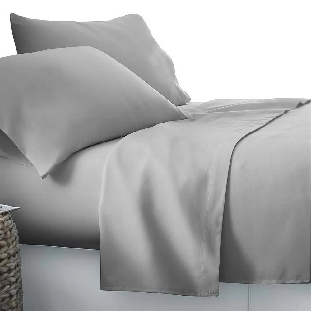Giselle Bedding King Size 4 Piece Micro Fibre Sheet Set - Grey 5 Giselle Bedding King Size 4 Piece Micro Fibre Sheet Set - Grey - Image 3