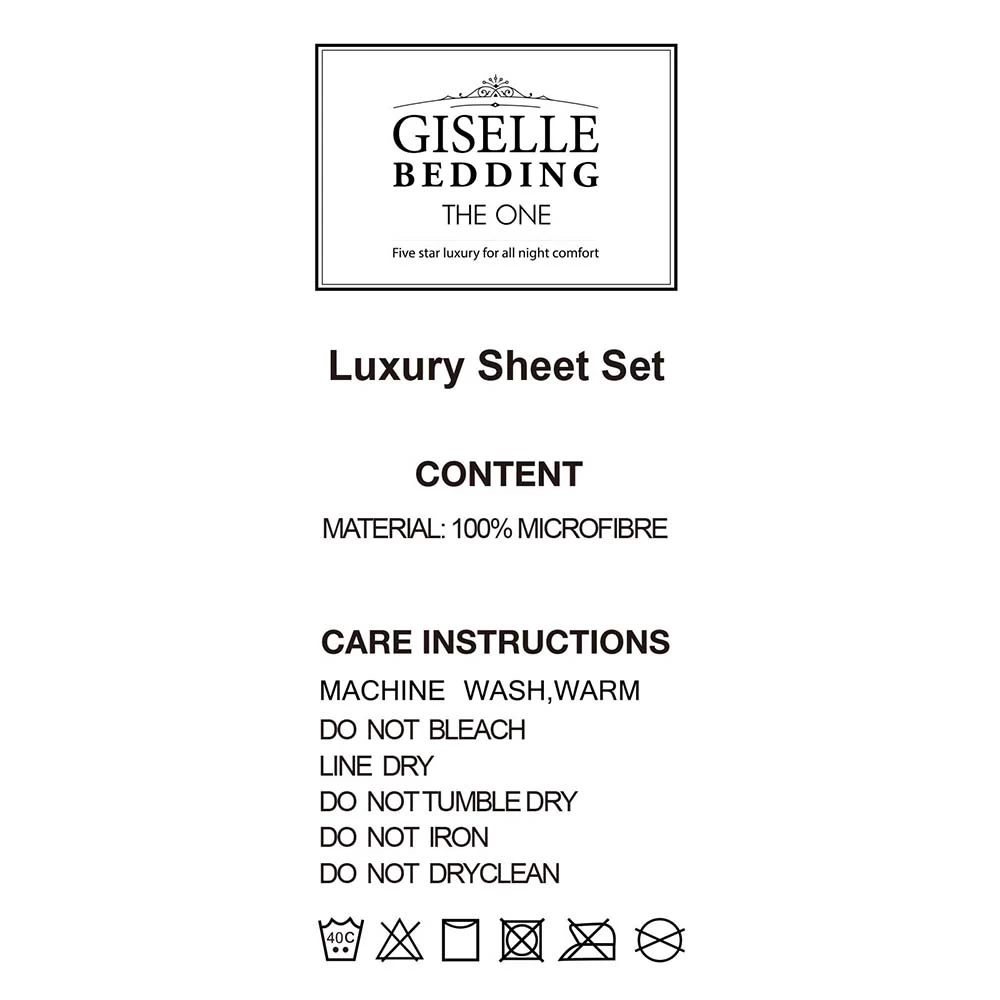 Giselle Bedding King Size 4 Piece Micro Fibre Sheet Set - Grey 6 Giselle Bedding King Size 4 Piece Micro Fibre Sheet Set - Grey - Image 4