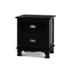 2x Artiss Bedside Tables Drawers Side Table Nightstand Storage Cabinet Vintage -Best Bedding Store ST CAB B 2D BKX2 00