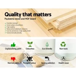 2x Artiss Bedside Tables Drawers Side Table Nightstand Vintage Storage Cabinet -Best Bedding Store ST CAB B 2D WHX2 03