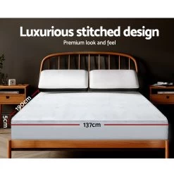 Giselle Bedding 1000GSM Mesh Pillowtop Mattress Topper Protector Cover Double -Best Bedding Store TOPPER AM D 03