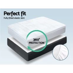 Giselle Bedding 1000GSM Mesh Pillowtop Mattress Topper Protector Cover King -Best Bedding Store TOPPER AM K 06