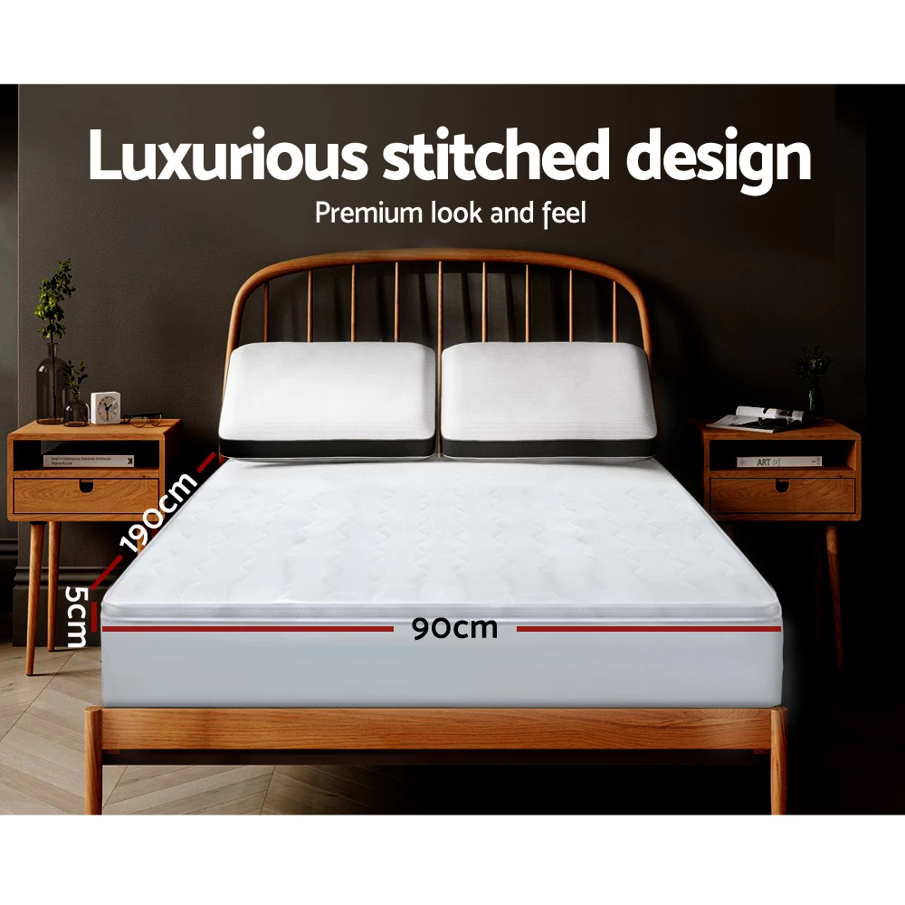 Giselle Bedding 1000GSM Mesh Pillowtop Mattress Topper Protector Cover Single 6 Giselle Bedding 1000GSM Mesh Pillowtop Mattress Topper Protector Cover Single - Image 4