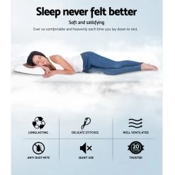 Giselle Bedding 1000GSM Mesh Pillowtop Mattress Topper Protector Cover Single 13 Giselle Bedding 1000GSM Mesh Pillowtop Mattress Topper Protector Cover Single -Best Bedding Store TOPPER AM S 04