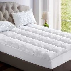 Giselle Queen Mattress Topper Bamboo Fibre Pillowtop Protector -Best Bedding Store TOPPER BAM Q 99