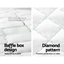 Giselle Bedding Pillowtop Mattress Topper Protector 1000GSM Double -Best Bedding Store TOPPER CV D 03