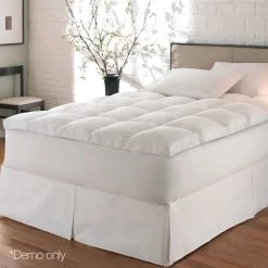 Giselle DOUBLE 1800GSM Mattress Topper Duck Feather Down 9cm Pillowtop Topper -Best Bedding Store TOPPER DFD 1800 D life 1