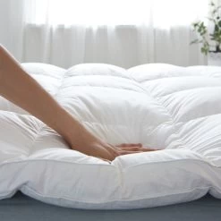 Giselle KING SINGLE 1800GSM Mattress Topper Duck Feather Down 9cm Pillowtop Topper -Best Bedding Store TOPPER DFD 1800 KS 05 1