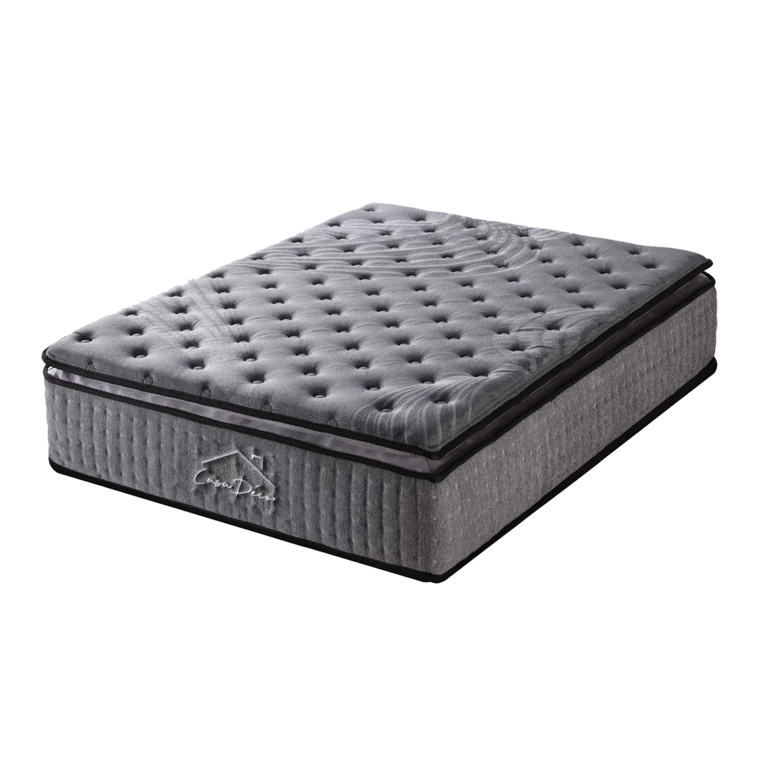 Casa Decor Bamboo Charcoal Mattress Pocket Spring Pillowtop 5 Zone 32cm Depth - Queen - Charcoal 3 Casa Decor Bamboo Charcoal Mattress Pocket Spring Pillowtop 5 Zone 32cm Depth - Queen - Charcoal