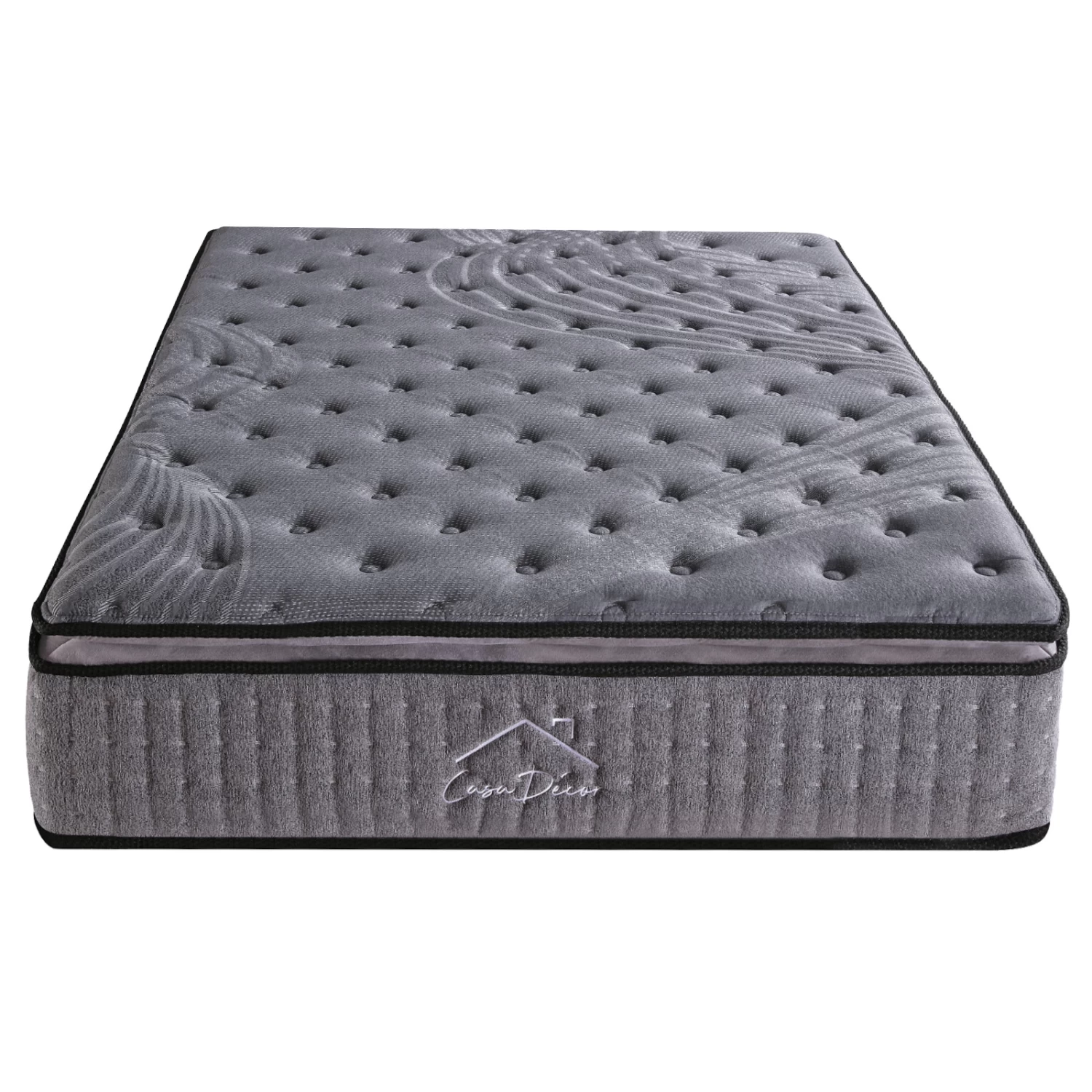 Casa Decor Bamboo Charcoal Mattress Pocket Spring Pillowtop 5 Zone 32cm Depth - Queen - Charcoal 6 Casa Decor Bamboo Charcoal Mattress Pocket Spring Pillowtop 5 Zone 32cm Depth - Queen - Charcoal - Image 4