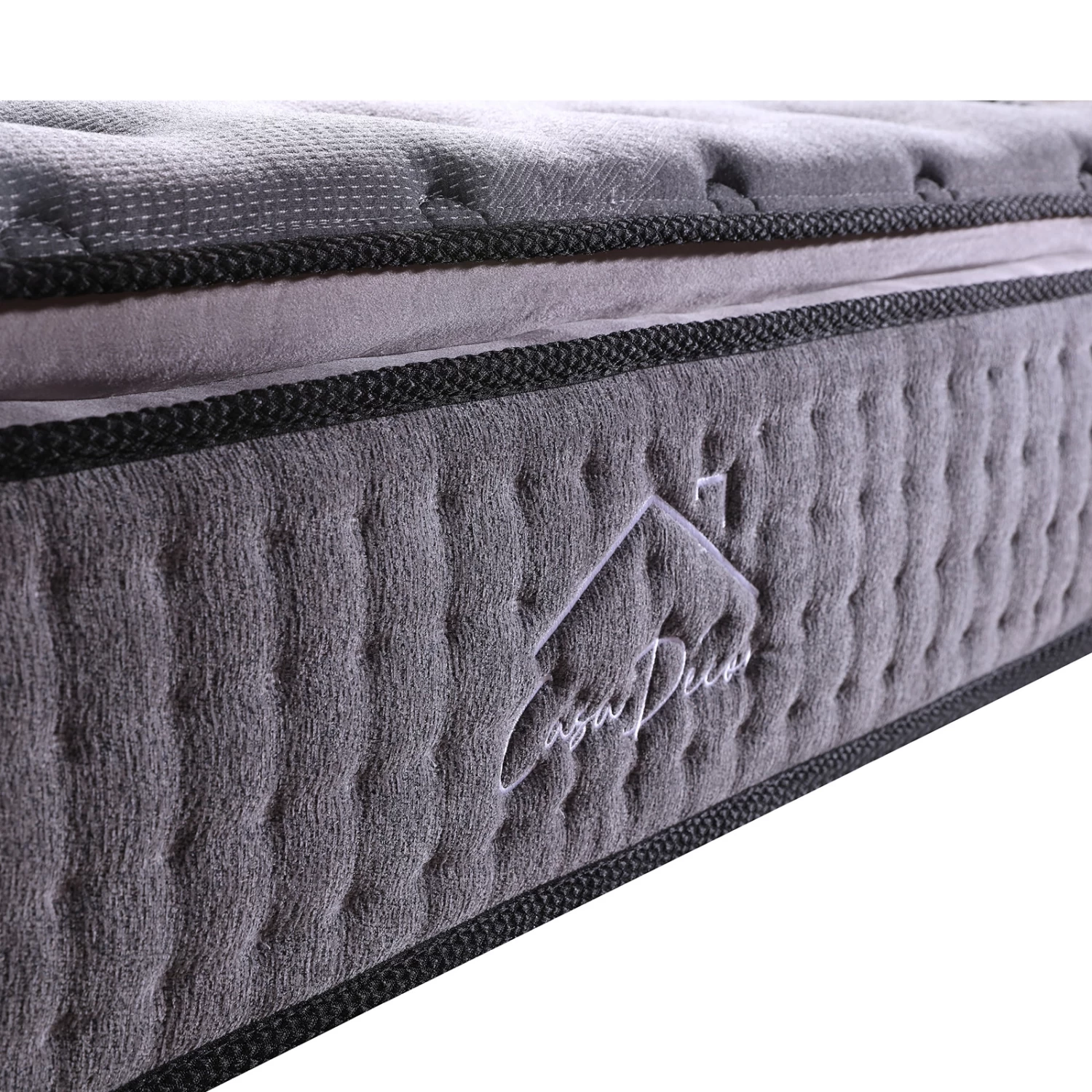 Casa Decor Bamboo Charcoal Mattress Pocket Spring Pillowtop 5 Zone 32cm Depth - Queen - Charcoal 8 Casa Decor Bamboo Charcoal Mattress Pocket Spring Pillowtop 5 Zone 32cm Depth - Queen - Charcoal - Image 6