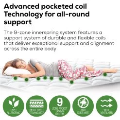 Kingston Slumber Mattress SINGLE Size Bed Euro Top Pocket Spring Bedding Firm Foam 34CM 17 Kingston Slumber Mattress SINGLE Size Bed Euro Top Pocket Spring Bedding Firm Foam 34CM -Best Bedding Store V219 FURBEDKNGA2SG FURBEDKNGA2SG 06