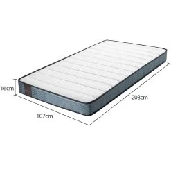 Kingston Slumber Mattress KING SINGLE Bed Size Bonnell Spring Bedding Firm Foam Top 16CM -Best Bedding Store V219 FURBEDKNGASKS FURBEDKNGASKS 05