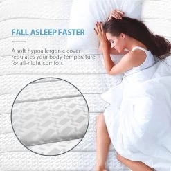 Kingston Slumber Mattress KING SINGLE Bed Size Bonnell Spring Bedding Firm Foam Top 16CM -Best Bedding Store V219 FURBEDKNGASKS FURBEDKNGASKS 07