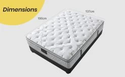 KINGSTON Mattress Double Medium Firm Box Pocket Spring Memory Foam Euro Top 34CM -Best Bedding Store V219 FURBEDKNGB3DB 44668 05