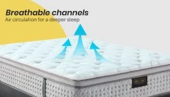 KINGSTON Mattress Double Medium Firm Box Pocket Spring Memory Foam Euro Top 34CM -Best Bedding Store V219 FURBEDKNGB3DB 44668 07