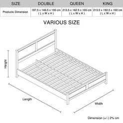 Cielo Bedframe Queen Size Oak 11 Cielo Bedframe Queen Size Oak -Best Bedding Store V43 BED CELQOK 05 4 7