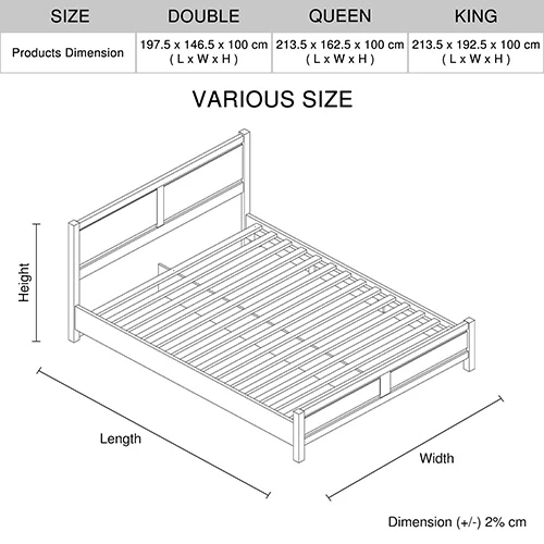 Cielo Bedframe Queen Size White Ash 6 Cielo Bedframe Queen Size White Ash - Image 4
