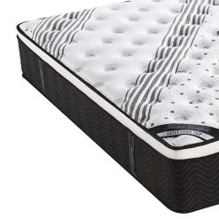 Mattress Euro Top Queen Size Pocket Spring Coil With Knitted Fabric Medium Firm 33cm Thick -Best Bedding Store V43 MAT EETL Q 13 10