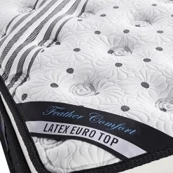 Mattress Euro Top Queen Size Pocket Spring Coil With Knitted Fabric Medium Firm 33cm Thick -Best Bedding Store V43 MAT EETL Q 14 10