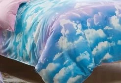 Queen Size Clouds Blue Sky Quilt Cover Set (3PCS) -Best Bedding Store V62 DS AN0703Q 02