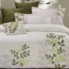 Super King Size Sylvan Green Leaf Pattern White Quilt Cover Set(3PCS) -Best Bedding Store V62 DS B20009SK 01 1