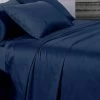 King Size 500TC Cotton Sateen Fitted Sheet (Navy Color) 2 King Size 500TC Cotton Sateen Fitted Sheet (Navy Color) -Best Bedding Store V62 DS FIT500LXC NAV K 01 1