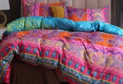 King Size 3pcs Boho Mandala Quilt Cover Set(3PCS)
