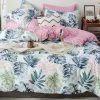 Queen Size 3pcs Palm Leaf Quilt Cover Set 2 Queen Size 3pcs Palm Leaf Quilt Cover Set -Best Bedding Store V62 DS LP0269Q 01 2
