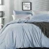 King Size Blue Fog Vintage Washed Cotton Quilt Cover Set(3PCS) 1 King Size Blue Fog Vintage Washed Cotton Quilt Cover Set(3PCS) -Best Bedding Store V62 DS QCSCCCWASH BLF K 01 1
