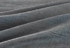 Super King Size Grey Vintage Washed Cotton Quilt Cover Set(3PCS) -Best Bedding Store V62 DS QCSCCCWASHT GRY SK 02 2