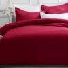 Super King Size Burgundy Color Quilt Cover Set (3PCS) -Best Bedding Store V62 DS QCSSOFTM BGD SK 01 2