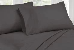 Queen Size 1000TC Cotton Rich Sheet Set (Charcoal Color)