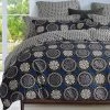 King Size Circular Floral Quilt Cover Set (3PCS)