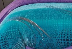 Super King Size Turquoise Aqua And Purple Quilt Cover Set(3PCS) -Best Bedding Store V62 DS SP0716SK 02 3
